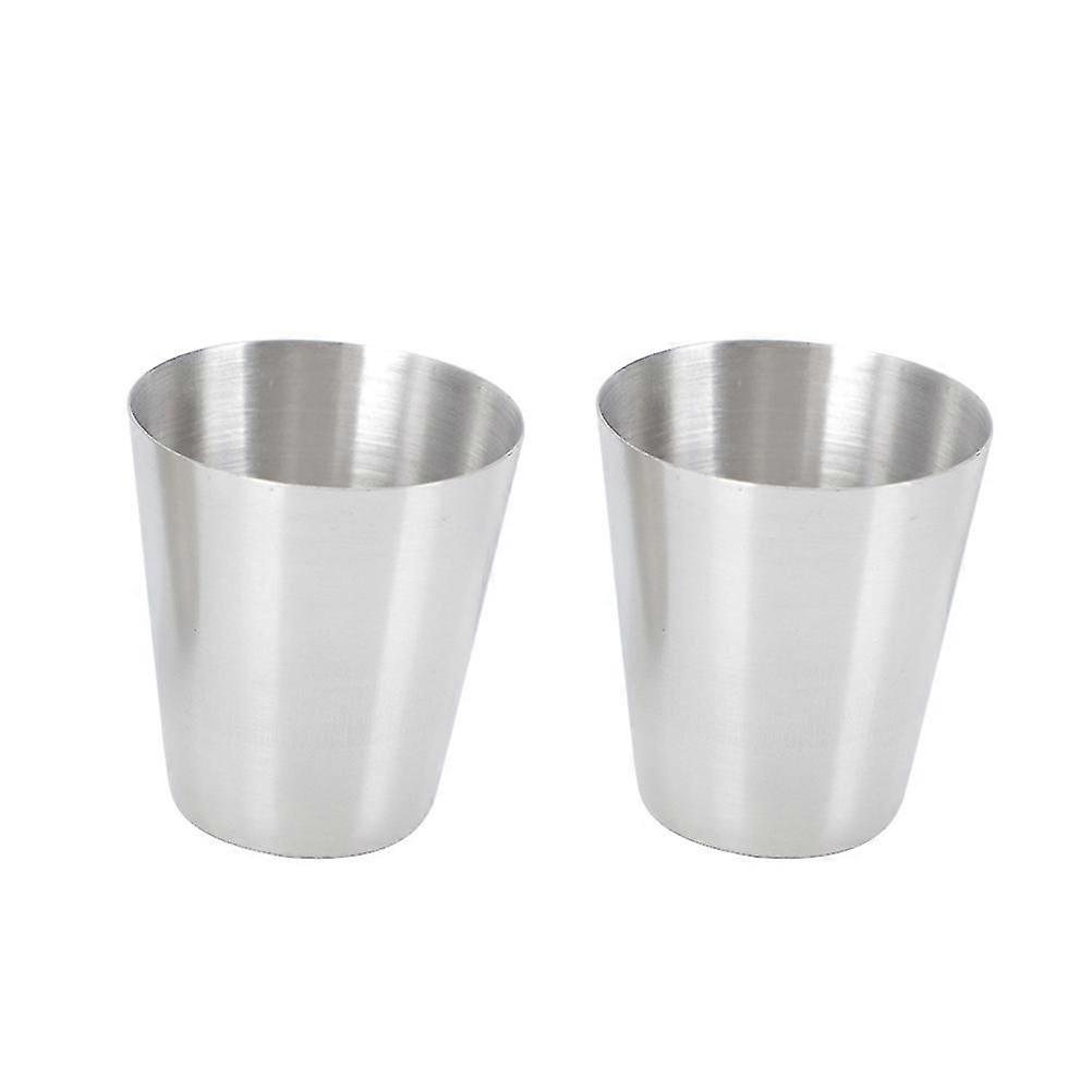 10 قطع من الفولاذ المقاوم للصدأ كأس النبيذ المحمولة في الهواء الطلق معدنية لحفل الشواء للتخييم (فضي)