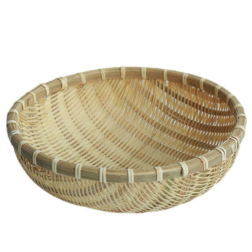 Bamboo Storage Basket For Party Use Measuring 28X28X9Cm Great For Classification Storage With 1Set