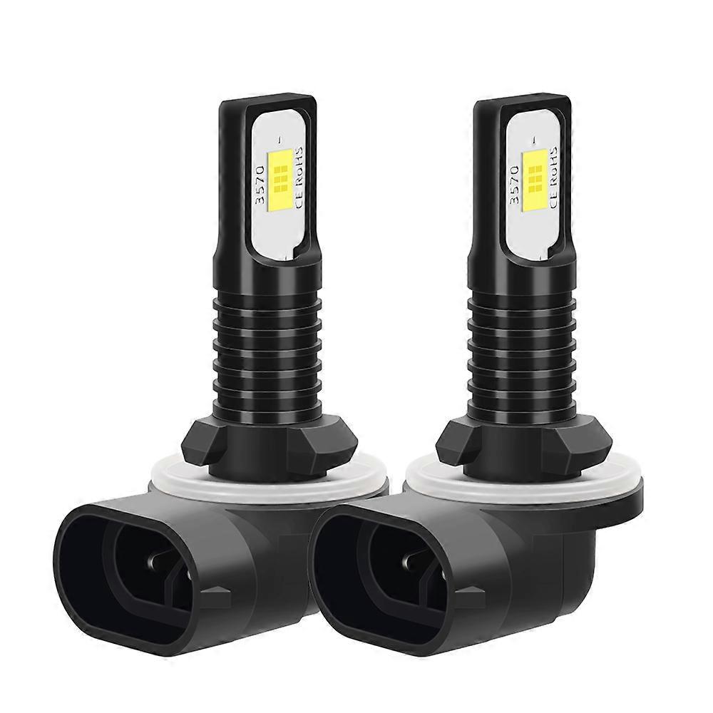 2x Car Front Fog Light Bulbs For Pontiac Solstice 2006 2007 2008 2009 LED Fog Lamps CSP 3570 Chips 15000LM 6000K Auto Accessory