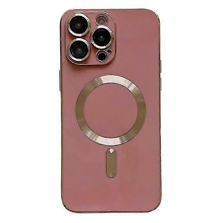For iPhone 14 Pro Magsafe Plating TPU Phone Case with Lens Film