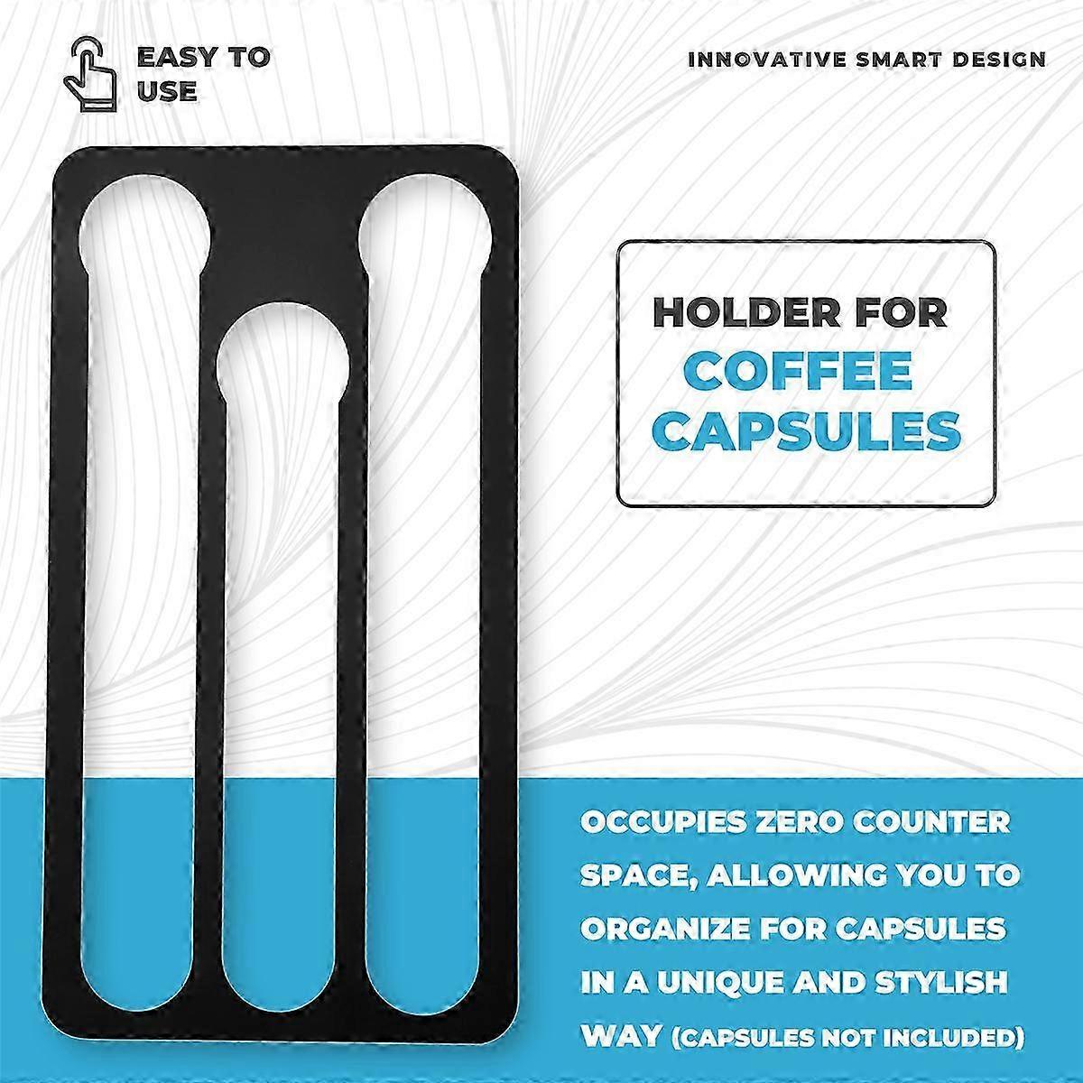 Coffee Pod Holder For Vertuo Capsules, Capacity:17,black