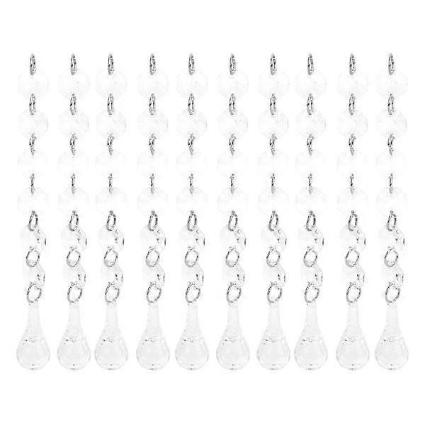 10 pcs Acrylic Ceiling Pendant Cone 15 cm Clear Long Drop Shape for Chandeliers Children's Room Christmas Tree