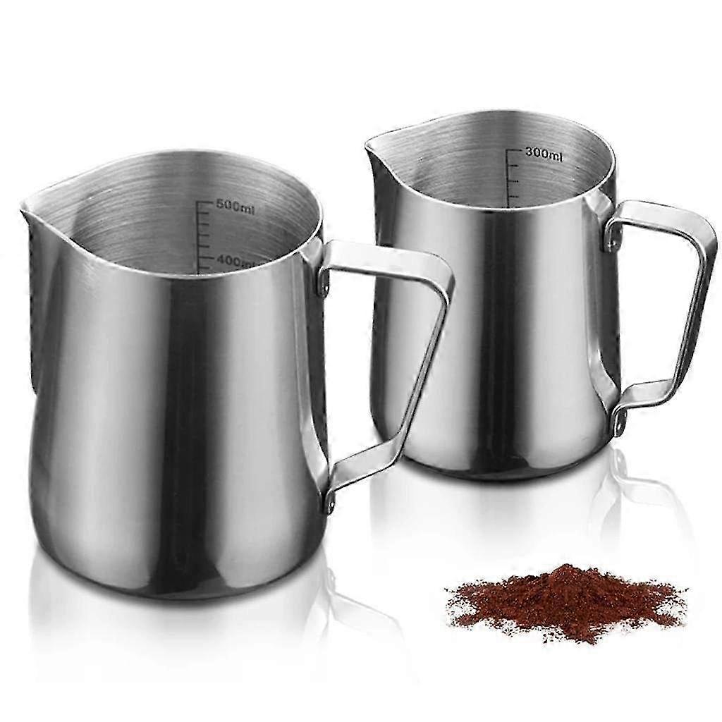 600ml Stainless Steel Milk Jug & Pitcher - Perfect for Cappuccino & Milk Frothing - Reusable Silver Design for Barista Quality Beverages