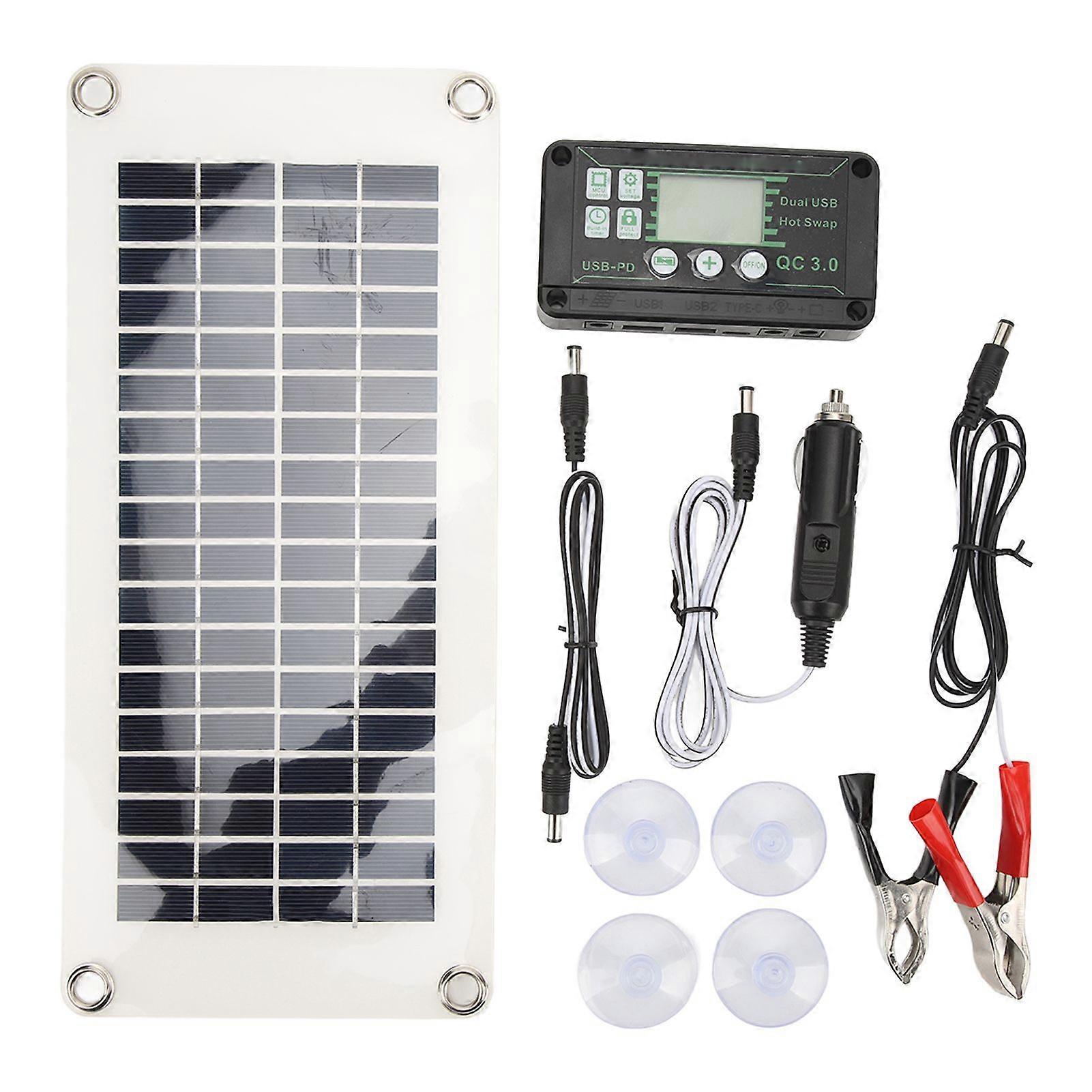 30W solar panel kit for marine use with 50A charge controller