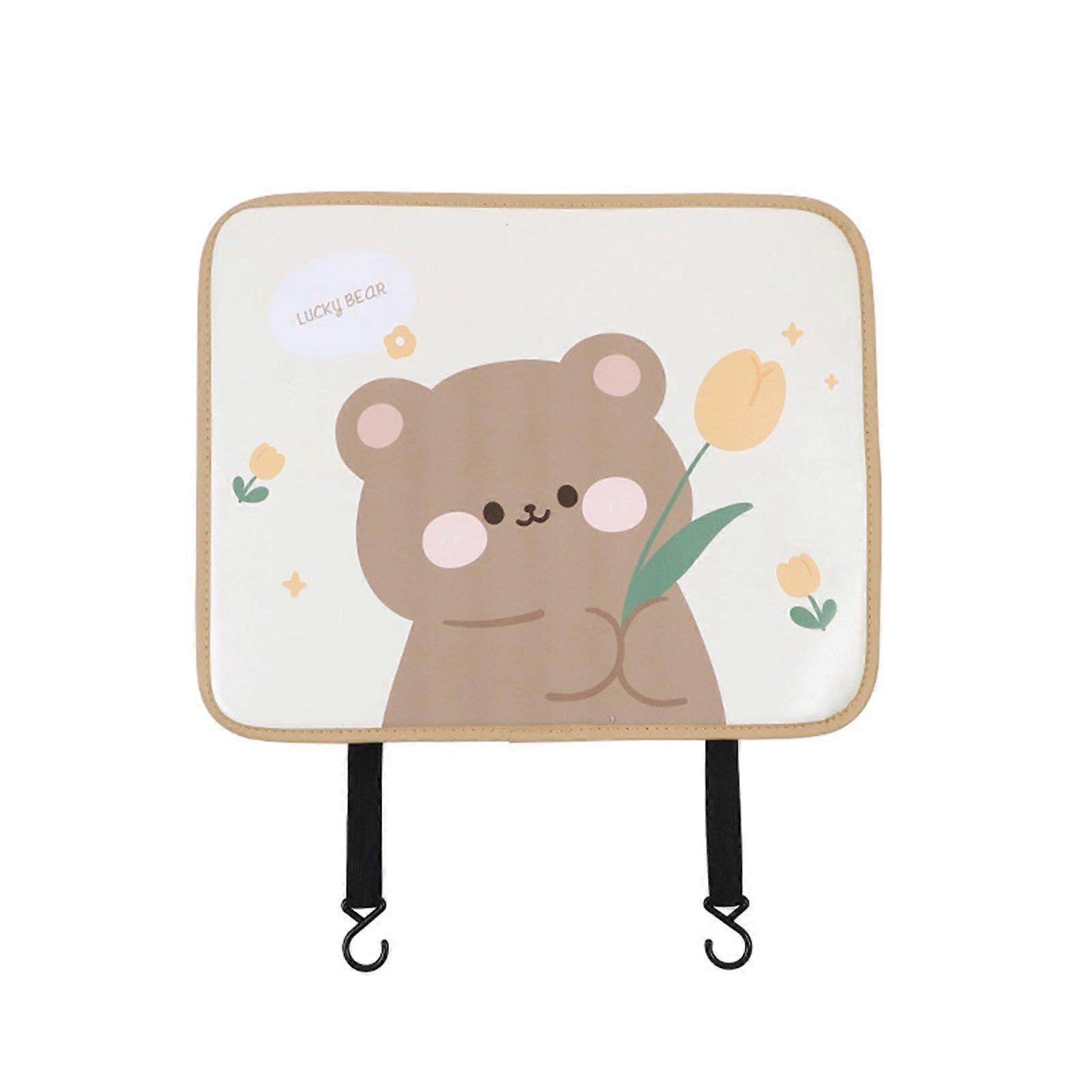 back seat kick mat protector small size dust resistant bear style