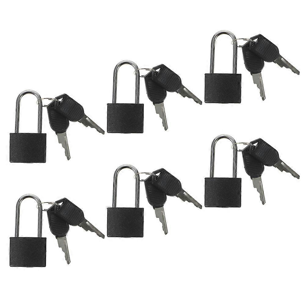 Cute Padlock 6 Sets For Home Use Office Use Travel And Storage With Black Color Locking Function
