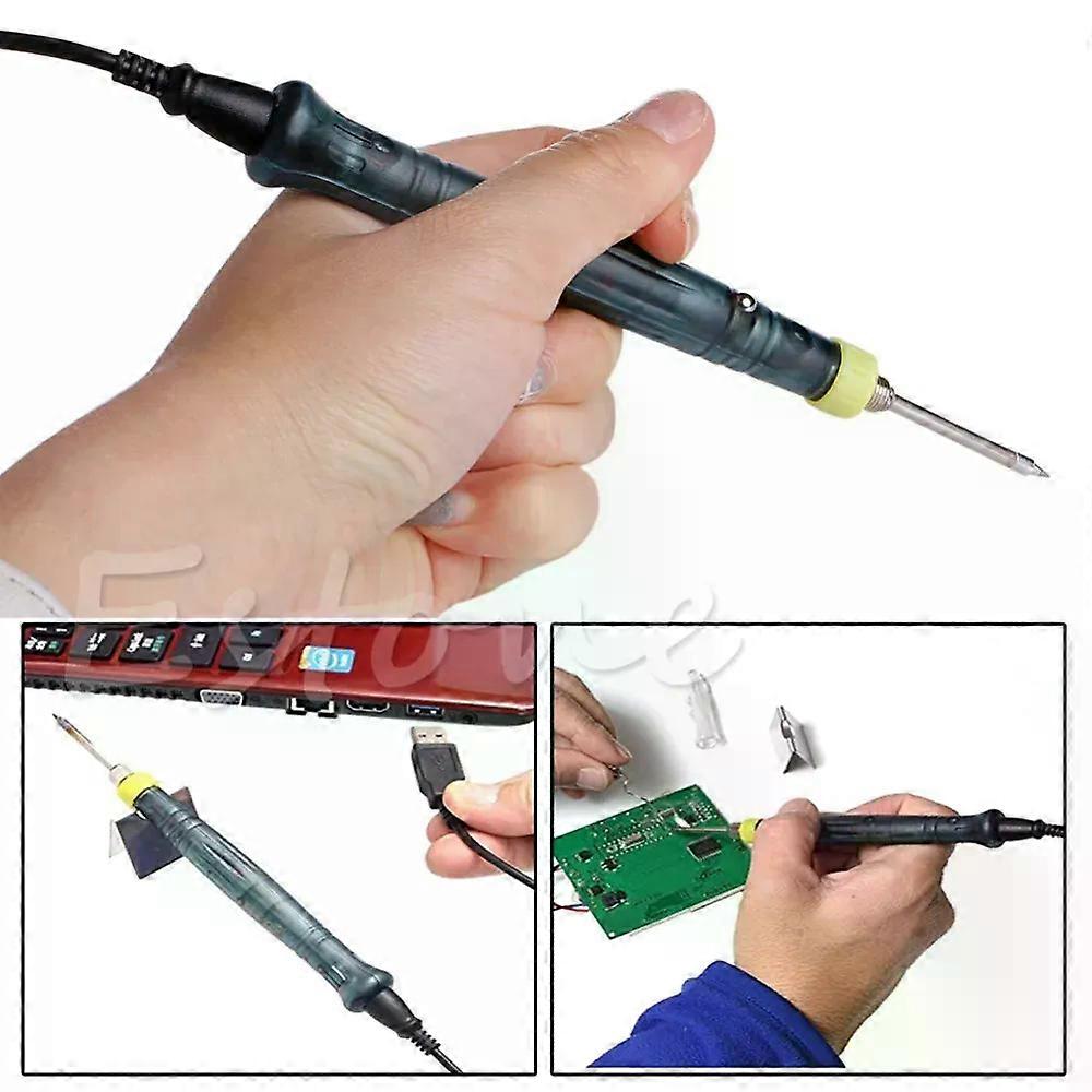 1 Set Professional Mini LED Indicator USB Powered Soldering Iron Kit 5V 8W