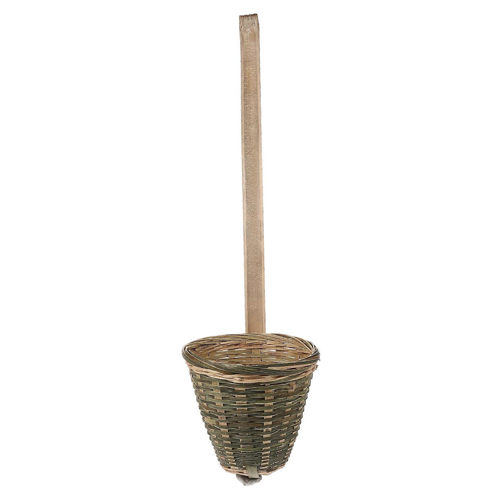 Bamboo Sieve Kitchen Strainer For Food Preparation With Round Handle Filtering Function 1 Piece