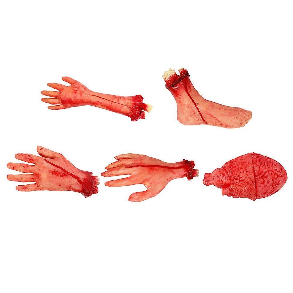 Scary Halloween Body Parts Props with Durability for Decor Use Red Soft Plastic