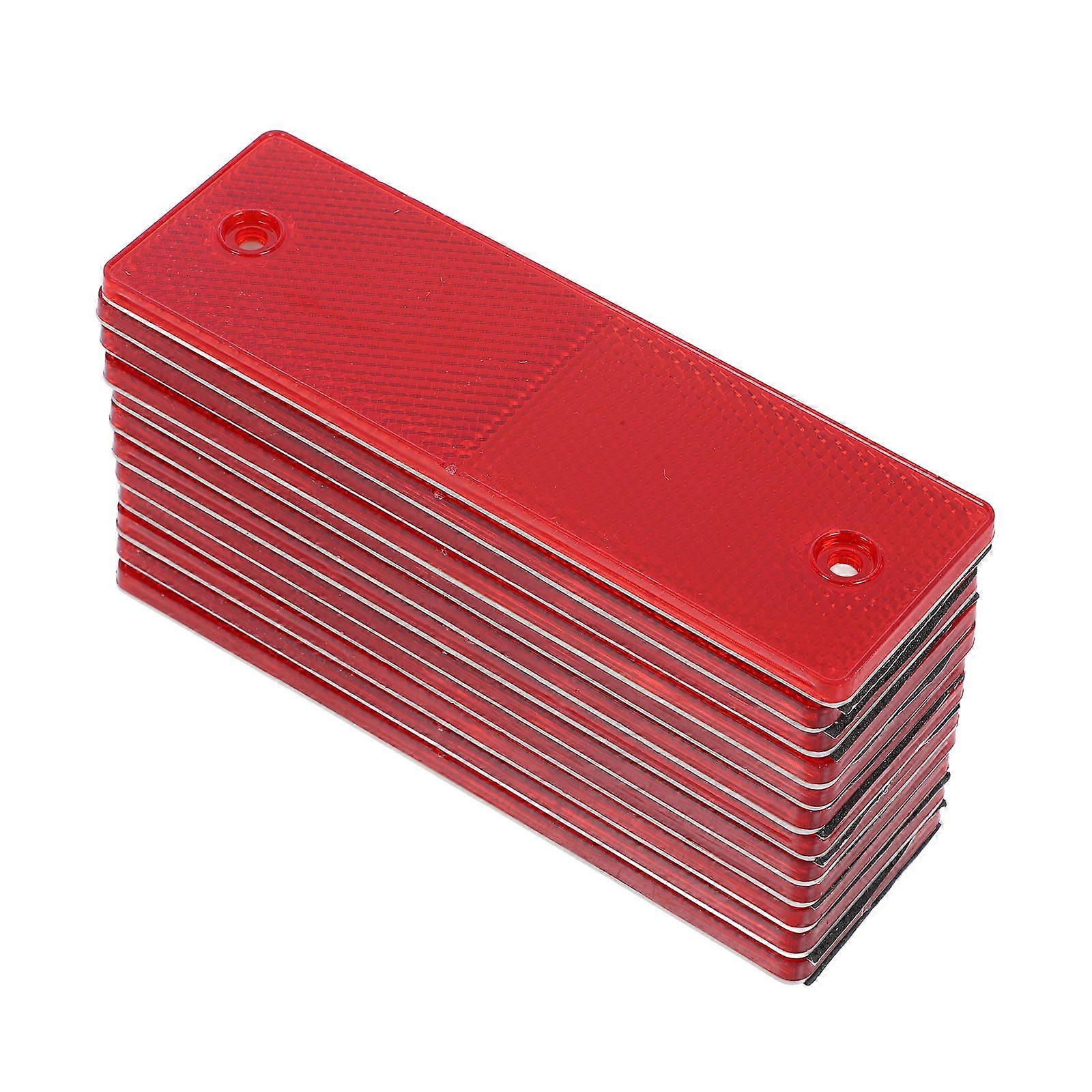Red Reflective Stick on Adhesive Reflectors for Trailer Use 12Pcs
