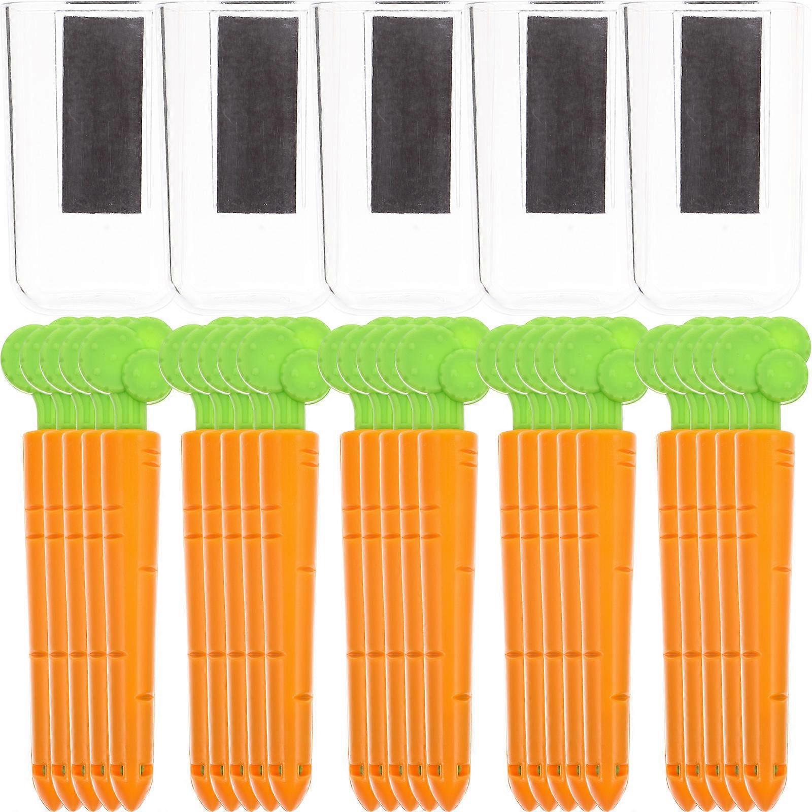 Adorable Carrot Shaped Snack Bag Clips with Storage Case for Organizing Food Bags Assorted Color