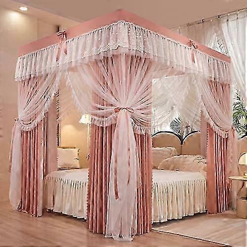 Princess Mosquito Net with Double Layer, Ruffles & Solid Colors: 4 Unique Designs (Pin Jade)