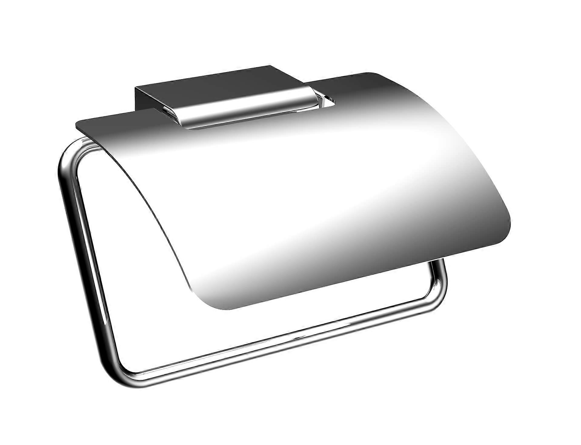 Flow Wall Mounted Toilet Paper Holder, Distinctive Paper Holder with Lid, Quality Metal Toilet Paper Holder, Chrome