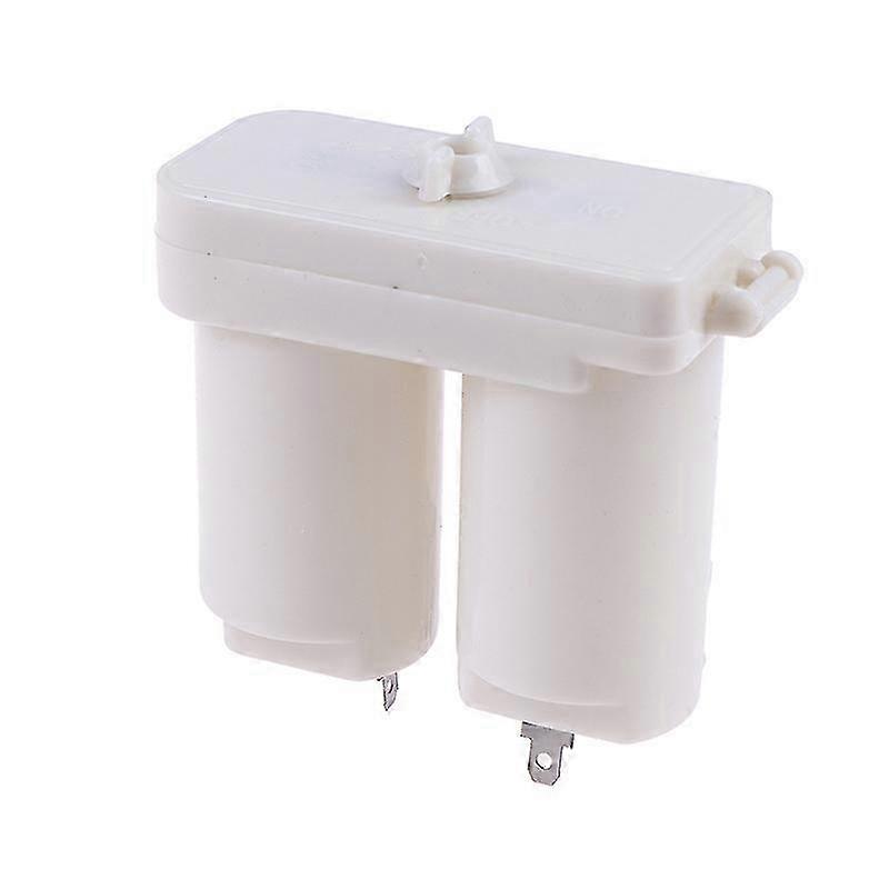 White battery storage box for gas water heater with double sections