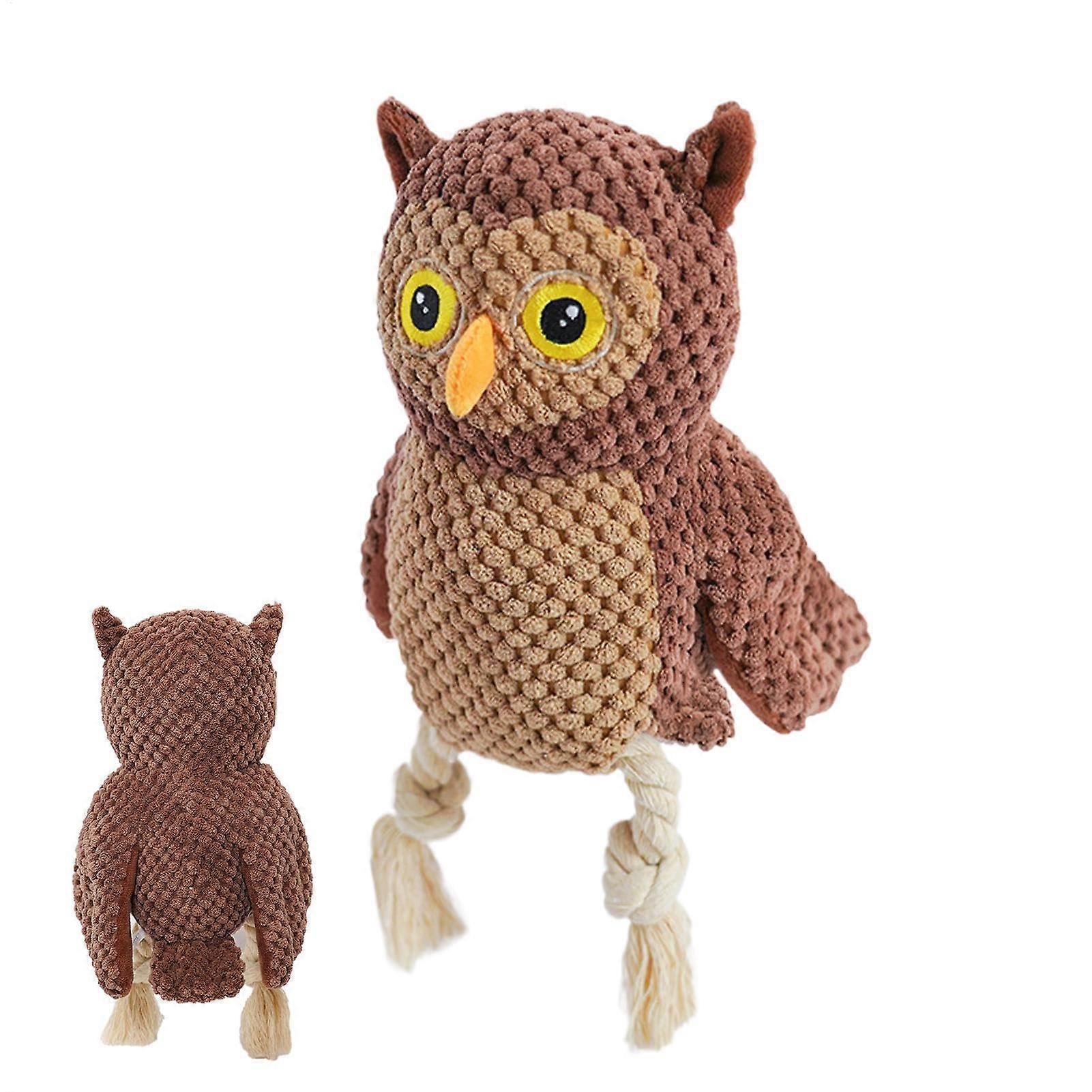 Owl Dog Toy - Soft Plush, Small Size, Indoor Use, Engaging Toy For Puppies