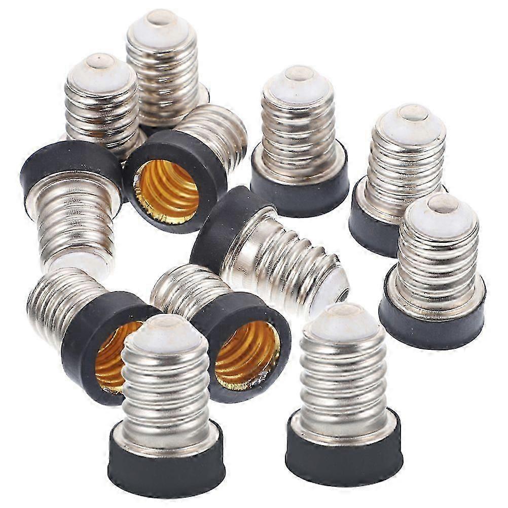 12 st E14 till E12 Adapter för ljusuttag Lampa Base Converter Lamphållare Omvandlare för tak Glödlampa Base Converter Bulb Socket Adapter