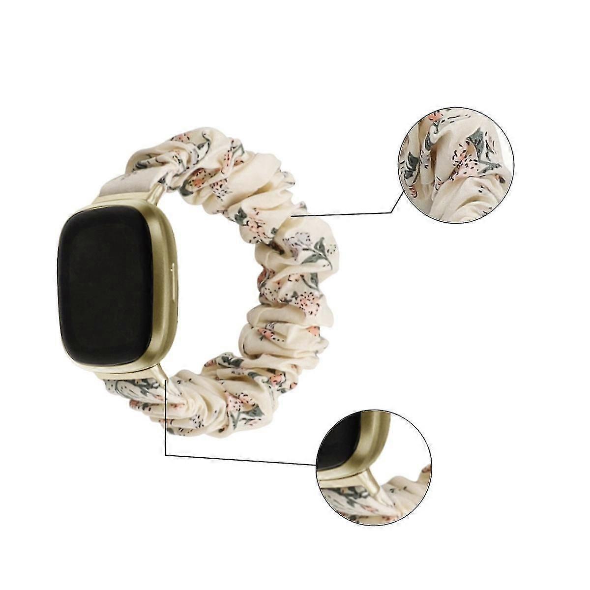 Hair Ring Cloth Watch Band For Fitbit Versa 4 / Sense 2