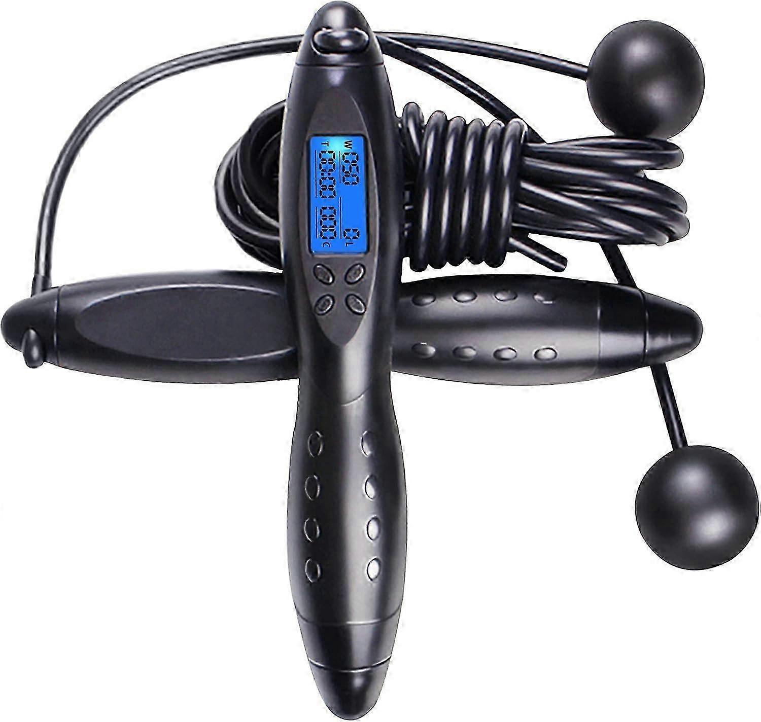 Jump Rope, Weighted Jumping Rope with Counter use in Fitness Exercise, Adjustable Digital Cordless Speed Skipping Rope Workout Training use in Adults