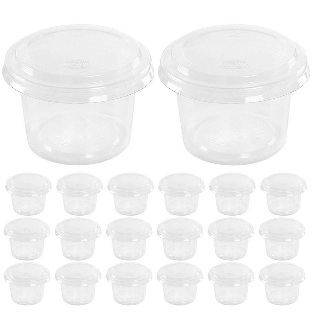 200pcs Sauce Containers with Lids Reusable Plastic Sauce Cups for Home Restaurant