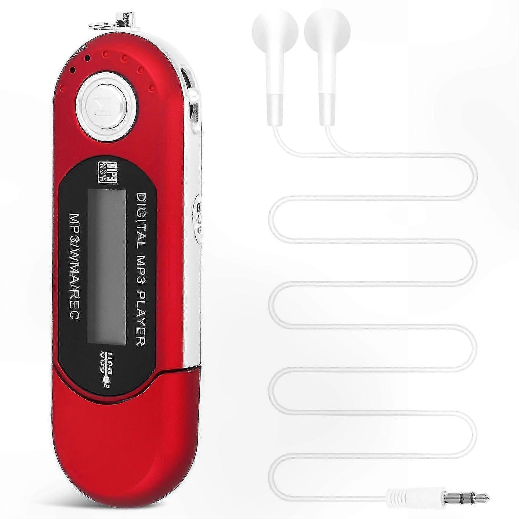 8G USB Flash Drive MP3 Player FM Walkman in Red