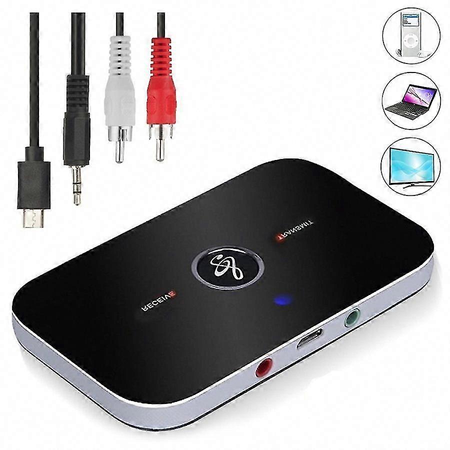 Bluetooth 5.0 Receiver & Transmitter Adapter with 3.5mm & RCA Output for Wireless Audio Streaming