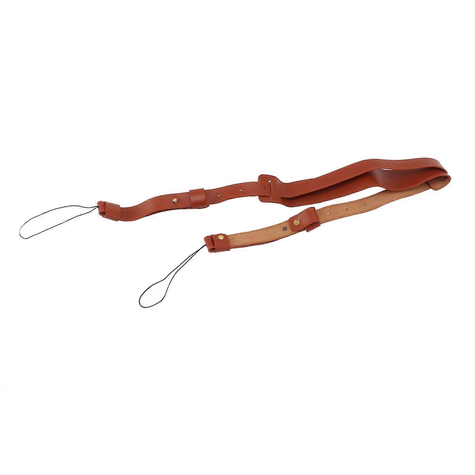 Brown DSLR Camera Single Shoulder Strap Vintage Leather Adjustable Single Camera Shoulder Strap