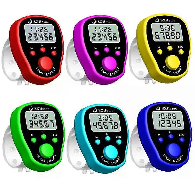 Electronic Digital Finger Counter LCD Display Counter for Piecework Restaurant Game Scores Buddha Recitation 1Pc Random Color