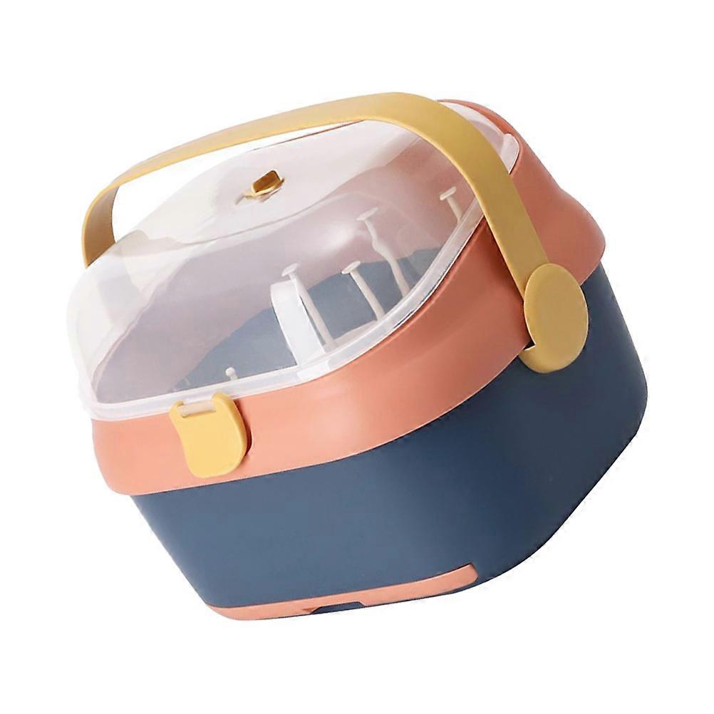 Stylish Large Bottle Drying Box with Lid – Compact Storage Case for Bottles, Drainer Rack with Water Tray for Showers & Parents