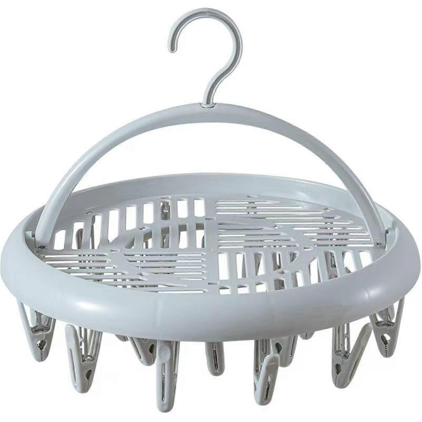 Multifunctional Clothes Drying Rack With Multiple Clips For Socks, Indoor Adjustable Multi-Head Clothes Rack, Sturdy Design