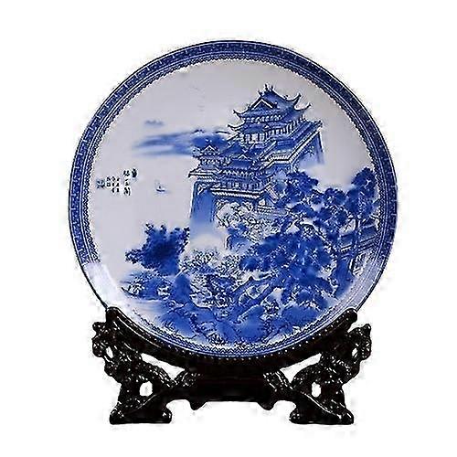 Decorative Trays-Tower Tale-Blue & White Tengwangge Plate