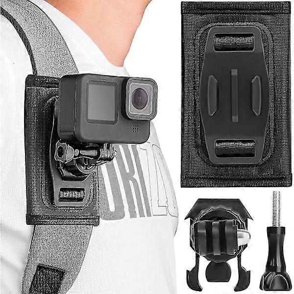 Backpack Shoulder Strap Mount Compatible with Gopro Hero 11 / 10 / 9 / 8 / 7 / 6 insta360 Camera