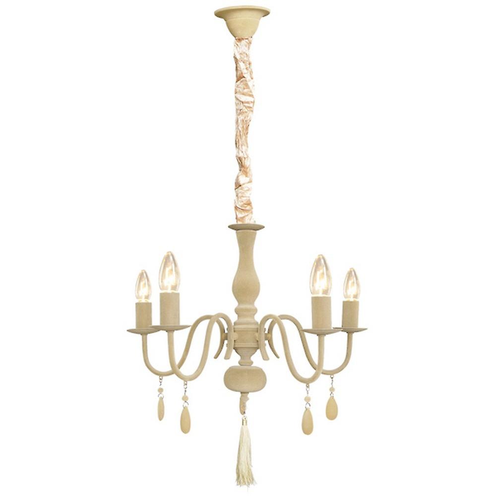 Magnifico 5 Light Multi Arm Chandeliers Beige