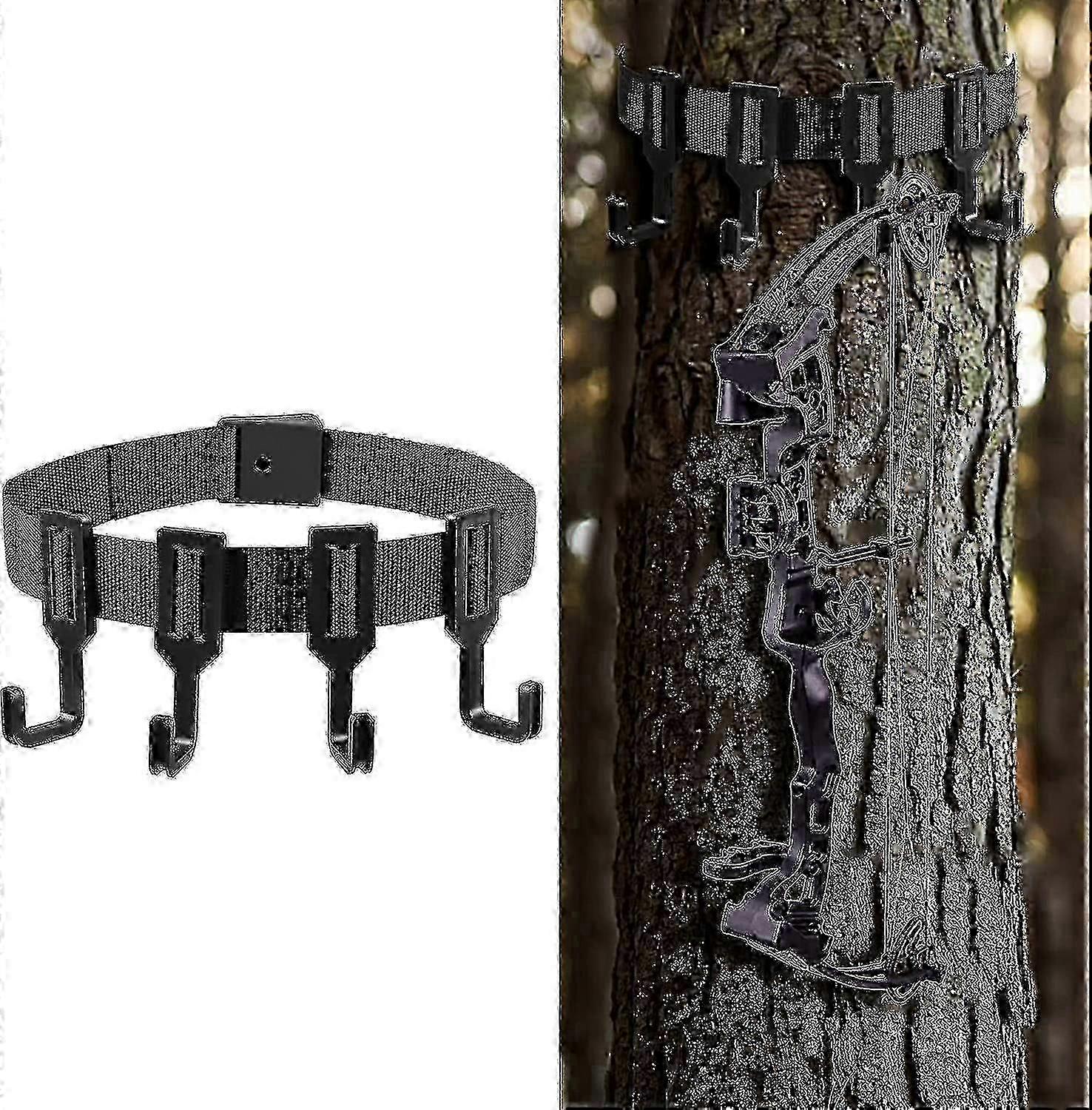 Treestand Strap Hangers With 4 Hooks, Outdoor Tree Stand Bow & Gear...