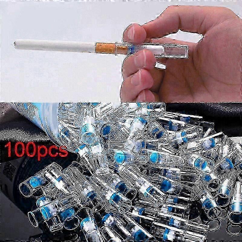 Disposable Cigarette Tar Filters, 100/200 Pack, Plastic Material