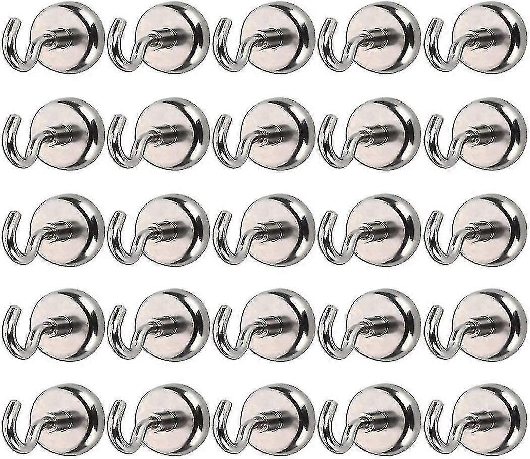 Magnetic Hook and Loop Set, 25 Pieces, with a Suction Force of Up to 10 Kilograms