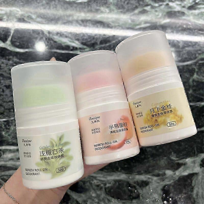 ピーチ、さわやか、ドライで快適な脇の下ロールオンボディデオドラント長持ちするオスマンス