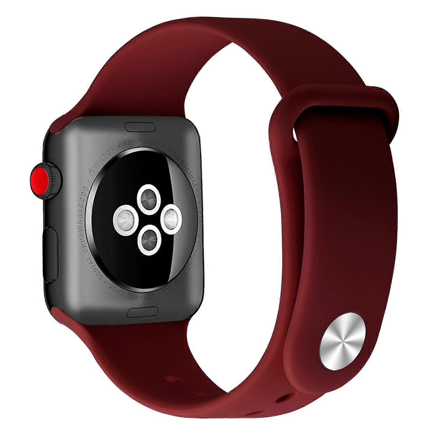 Snap Button Adjustment Silicone Watch Band Strap for Apple Watch Series 10 46mm/Ultra 2 Ultra 49mm/9