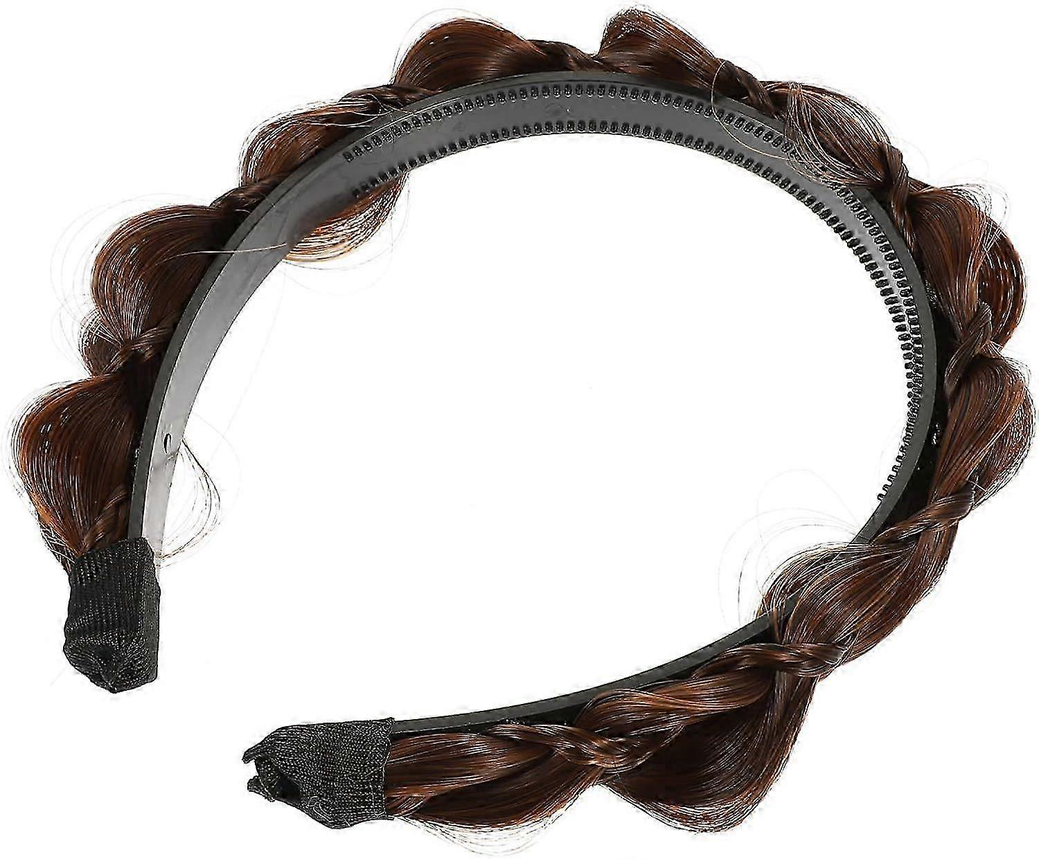 Braid Wig Headband Novel Headband French Braid Headband Black Fake Braid Headband with Spi