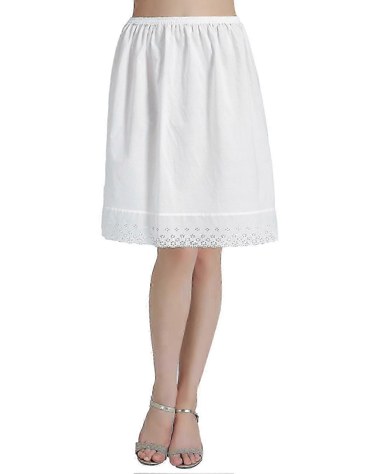100% coton femme demi-slip sous-jupe jupe vintage extenseur avec broderie de dentelle