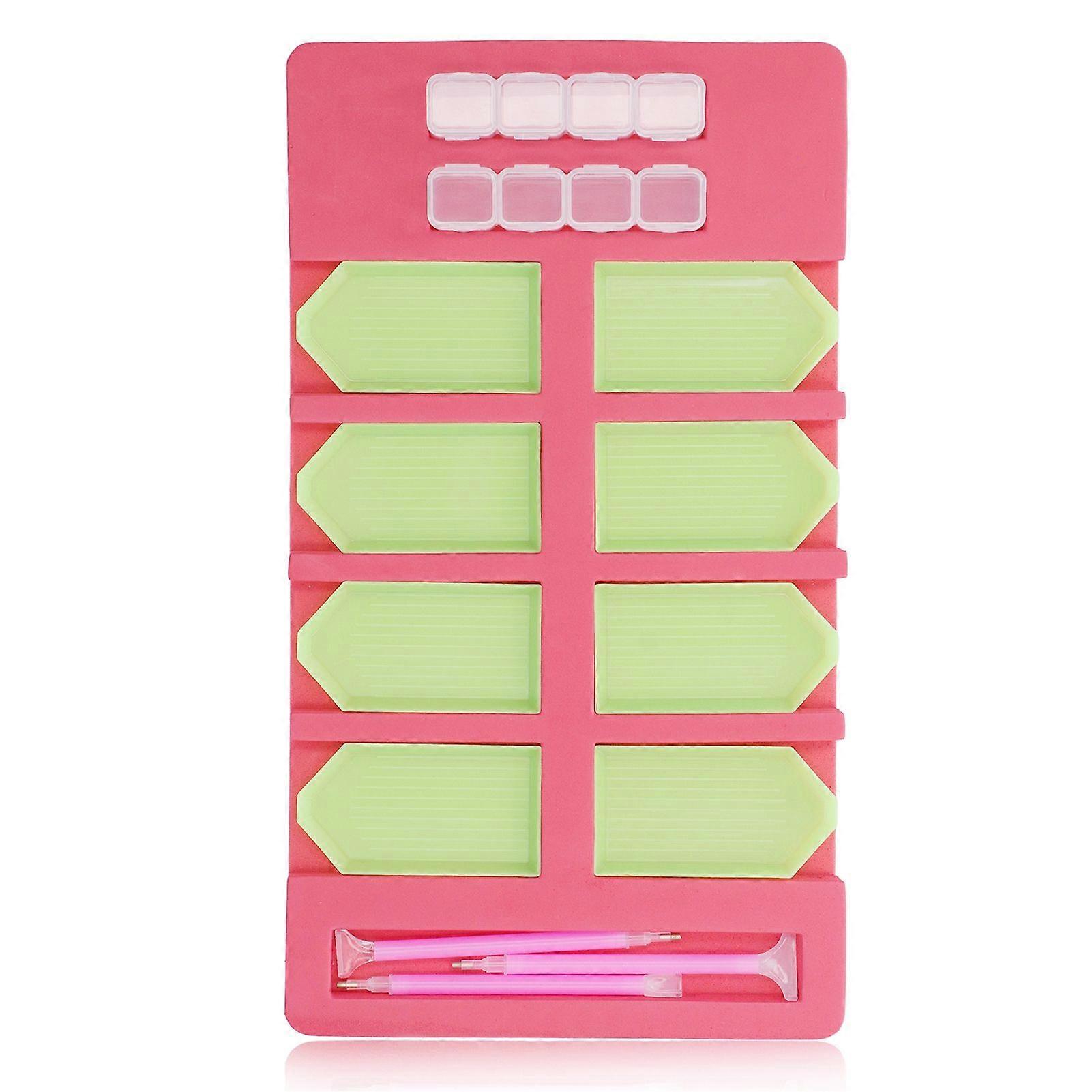 Rhinestone Tray Red Plastic Sponge Material DIY Making Storage Jewelry Making Tray for Art Project Auxiliary Tool