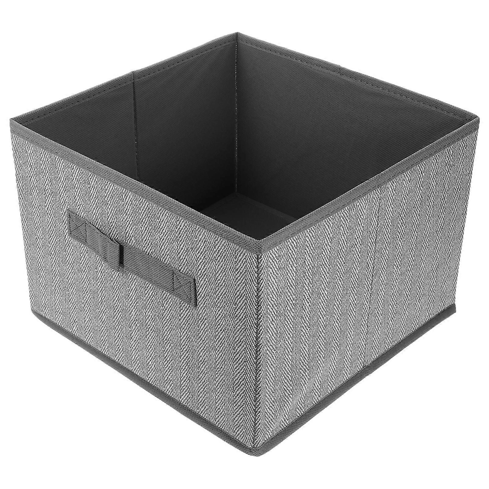 Grey Cloth Storage Bin for Household Use Multipurpose Sundries Storage Box