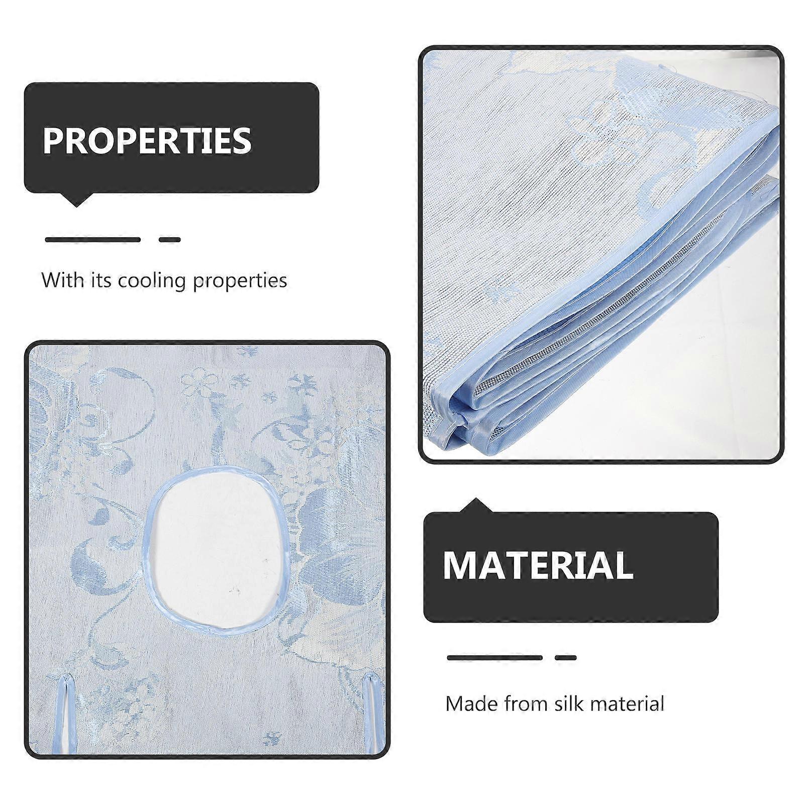 Blue Silk Nursing Bed Sleeping Mattress for Cooler Sleep System