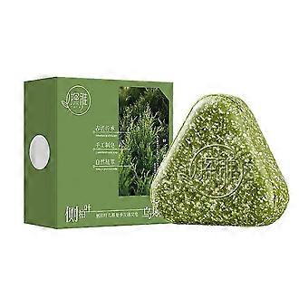 Usman Grass Platycladus Herbal Schampo Tvål Naturligt Håravfall Behandla Stärker Rötter Kontroller Olja Rengör Hårbotten Hårväxt