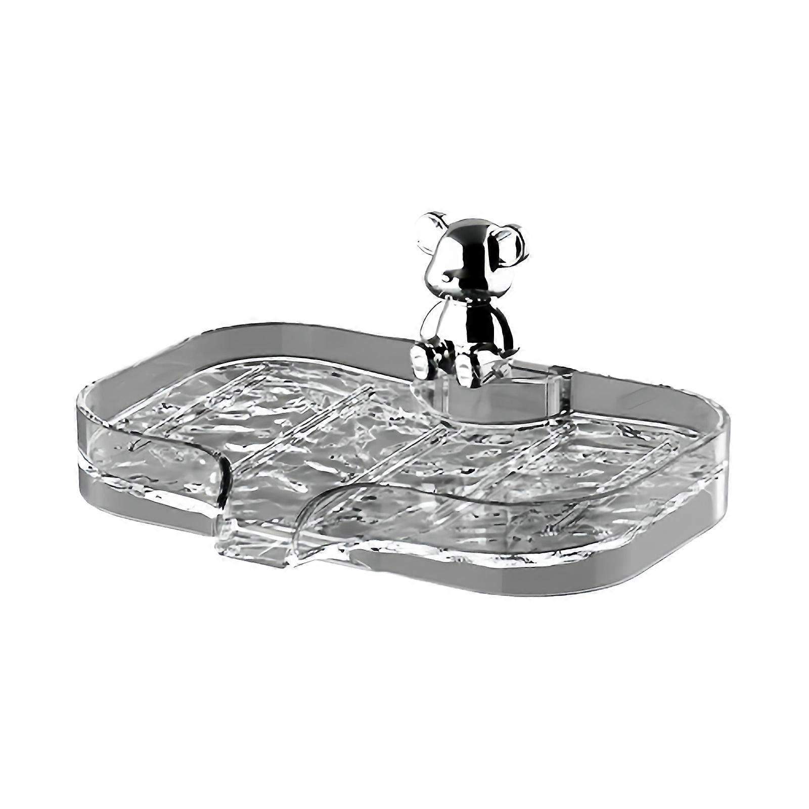 Bathroom soap box, draining and storing soap box  Gray