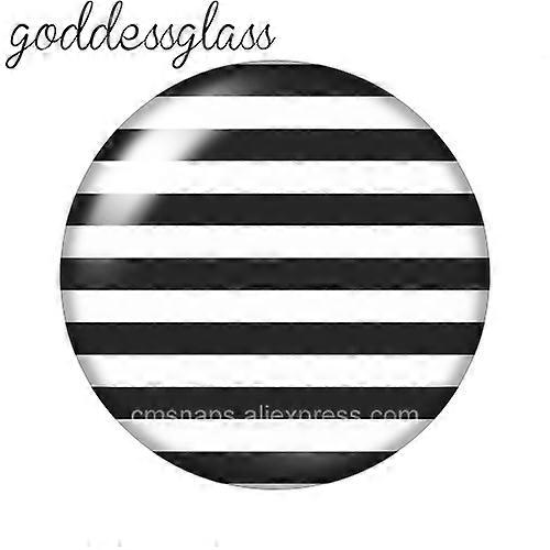 New Black style Patterns Dots Lines 10pcs mix 12mm/18mm/20mm/25mm Round photo glass cabochon demo flat back Making findings