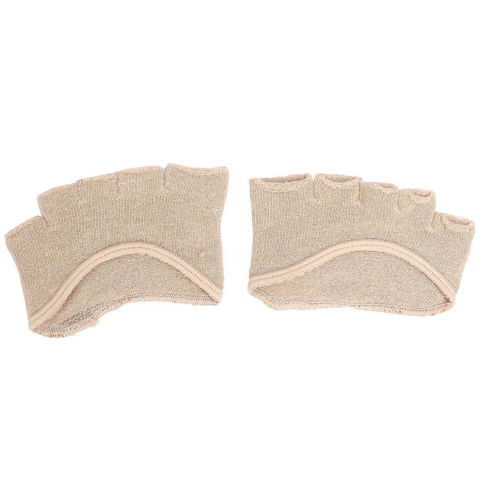 Toe Separating Heelless Socks Breathable Sweat Absorbent Forefoot Pads Open Toed