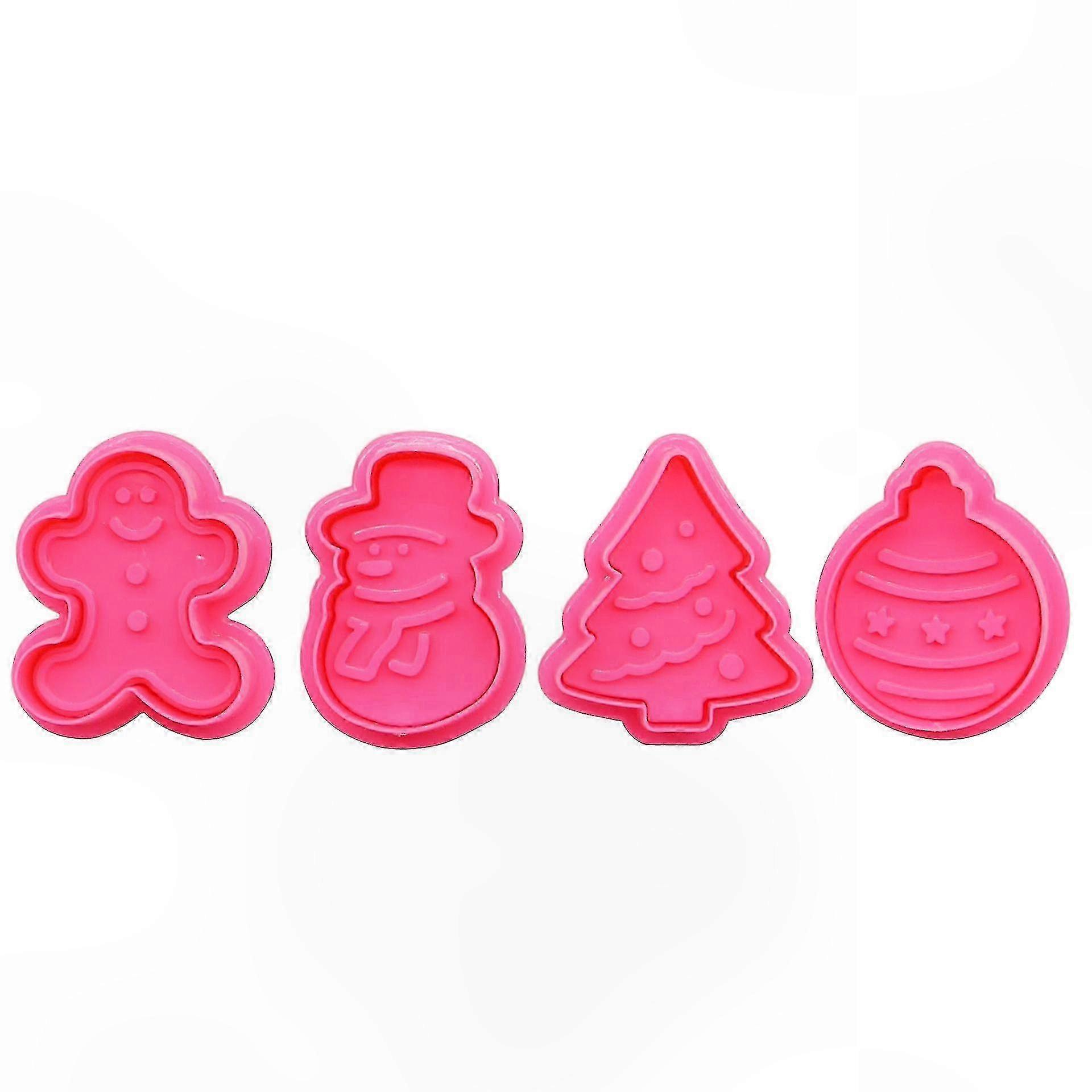 4-Piece 3D Seal-Shaped Cookie Mold Set for Baking and Crafting