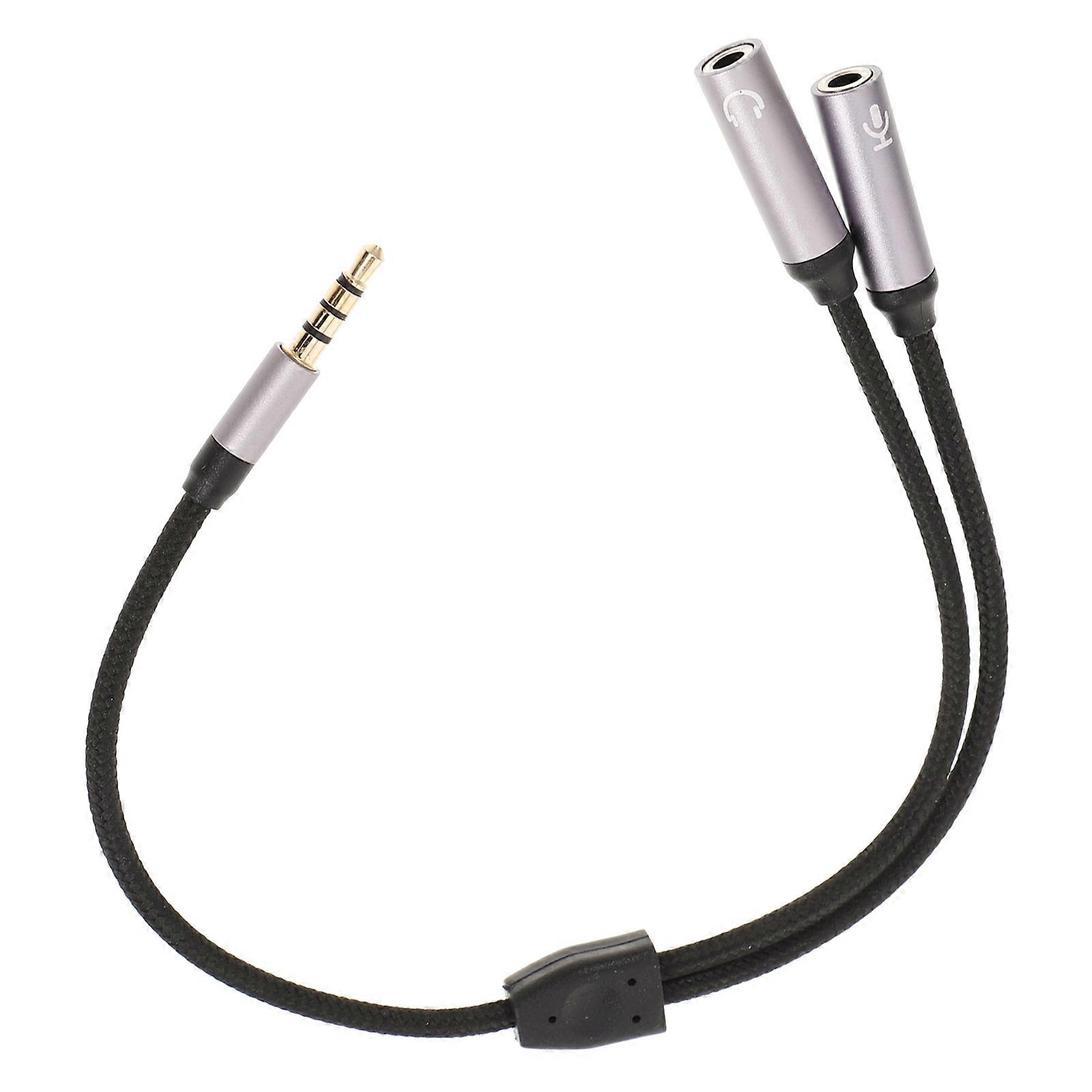 Dual Headphone Adapter Earphone Adapter for Audio Use Mic Audio Splitter