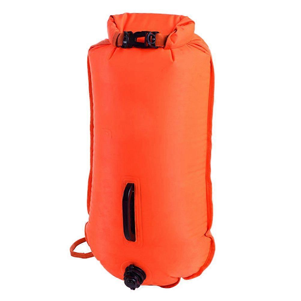 Open Water Swim Float Ultralätt Safety Float Dry Bag för simmare Triatleter Snorklare Surfare (Orange)