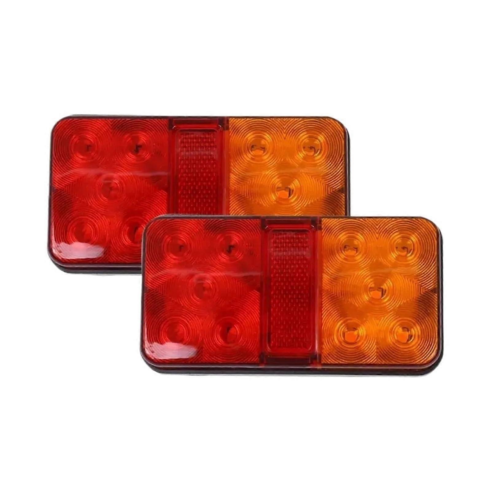 Rear Tail Indicator 2Pack 12V80V 10LED Tail Light For Car Truck Trailer Turn Signal Stop Lamp Rear Brake Light